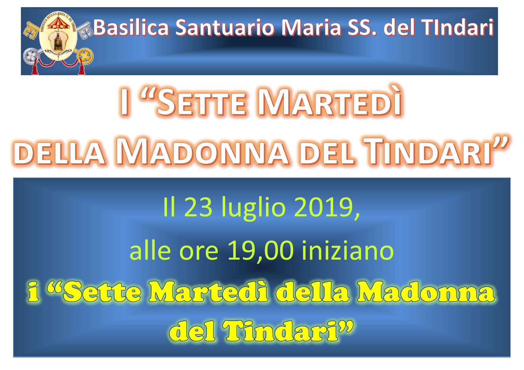 I “Sette martedì della Madonna del Tindari” – Santuario del Tindari
